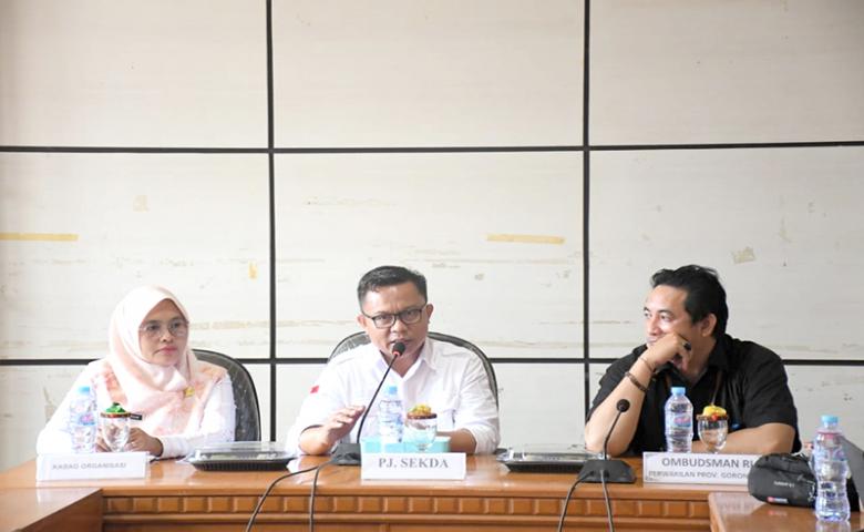 Pj. Sekda Supandra Nur Sambut Kunjungan Kepala Ombudsman RI