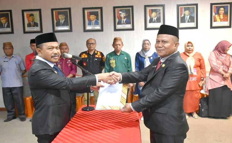 Pj. Bupati Sherman Moridu Lantik Syafrudin Lamusu Jadi Pj. Sekda Boalemo