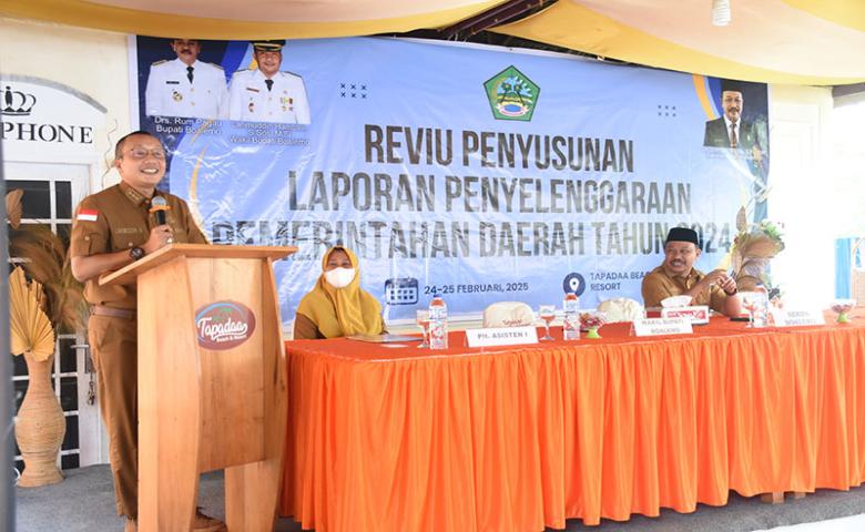 Wabup Lahmudin Hambali Buka Reviu LPPD Boalemo Tahun 2024