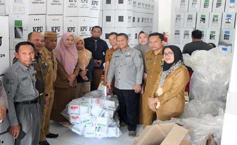 Pj. Sekda Supandra Nur Tinjau Kesiapan Pendistribusian Kotak Pemilu