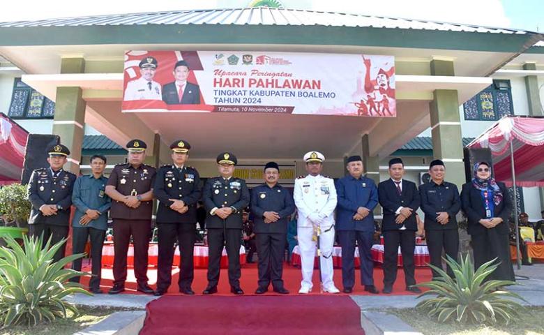 Upacara Peringatan Hari Pahlwan Tingkat Kabupaten Boalemo Tahun 2024