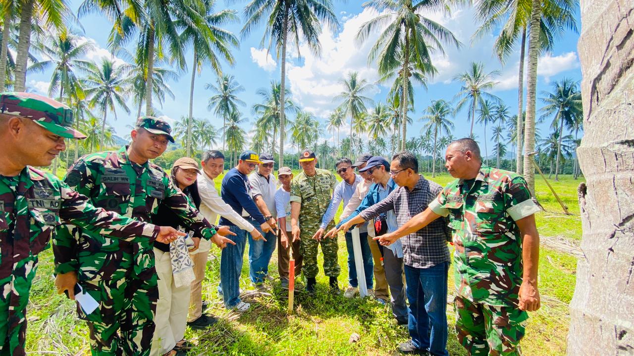 Wabup Lahmuddin Dampingi Tim Puskon Lakukan Stake Out Pembangunan Batalyon