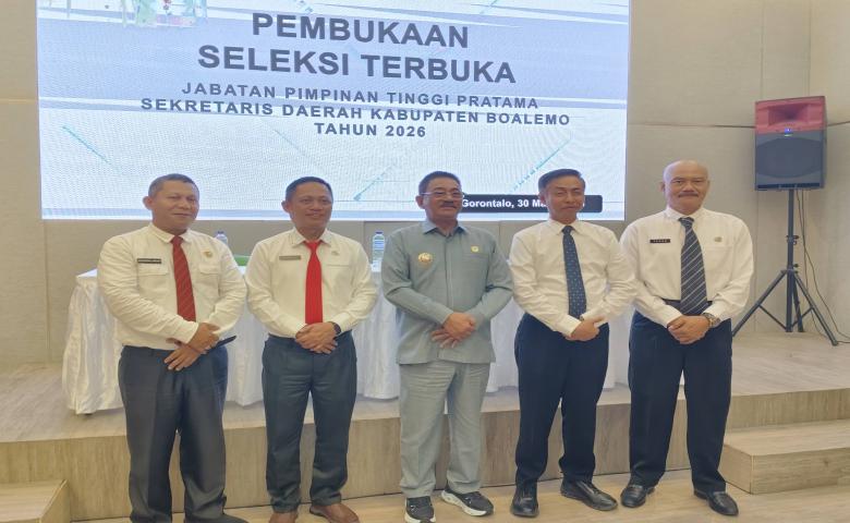 Seleksi Terbuka Sekda Boalemo Dimulai, Empat Kandidat Ikut Tahapan