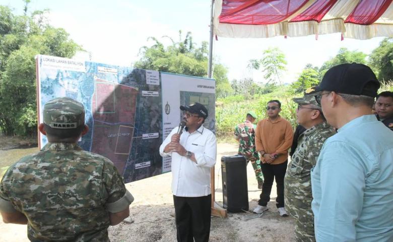 Pangdam XIII/Merdeka Tinjau Lokasi Pembangunan Batalyon Teritorial di Boalemo
