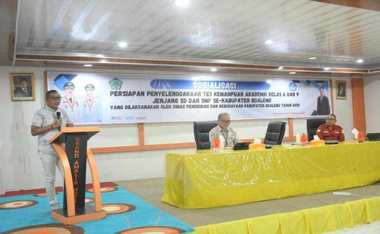 Wabup Lahmuddin Buka Sosialisasi Persiapan Penyelenggaraan TKA SD SMP