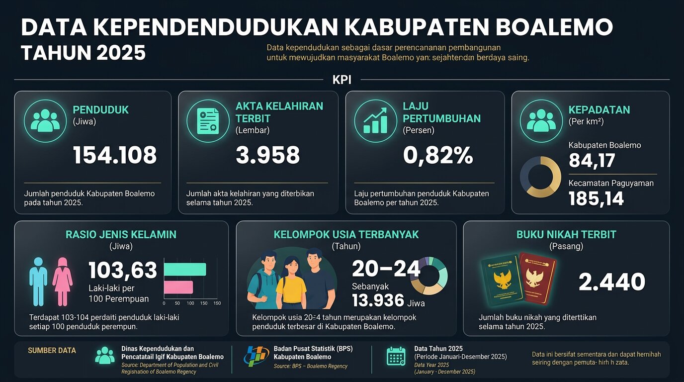 SIARAN PERS: Bonus Demografi di Depan Mata, Penduduk Usia Produktif Dominasi Boalemo